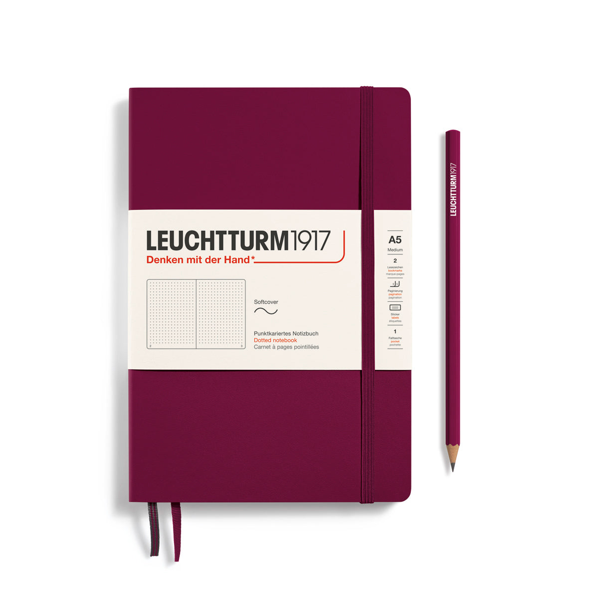 Leuchtturm1917 Carnet Classic Souple Pointillé A5 / Pointillé / Port Red 4004117582974