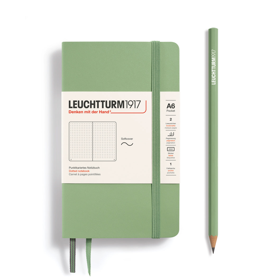 Leuchtturm1917 Carnet Classic Souple Pointillé A6 / Pointillé / Sage 4004117593529