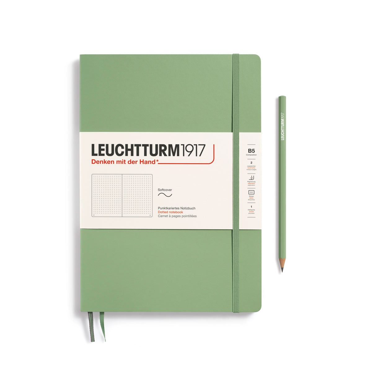 Leuchtturm1917 Carnet Classic Souple Pointillé B5 / Pointillé / Sage