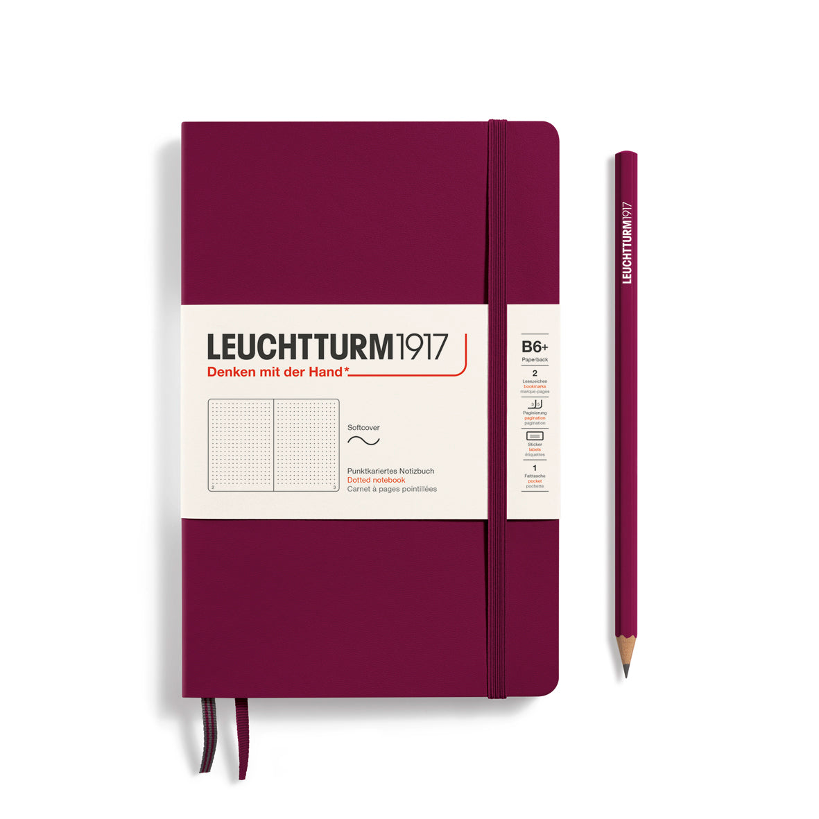Leuchtturm1917 Carnet Classic Souple Pointillé B6+ / Pointillé / Port Red 4004117551789