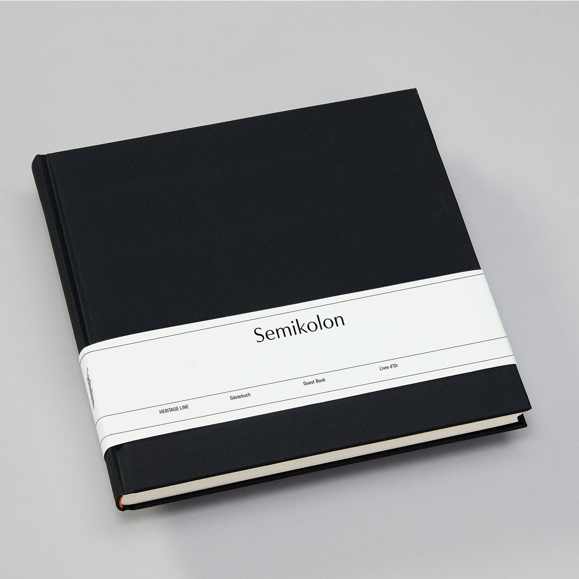 Livre d'Or SEMIKOLON - 25 x 23 cm - Hardcover - Uni - Black - 4250053602898