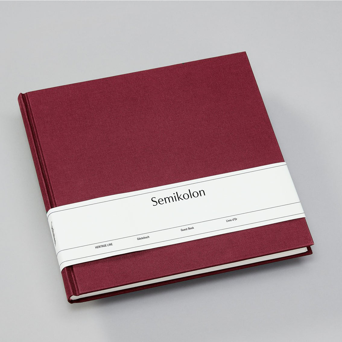 Livre d'Or SEMIKOLON - 25 x 23 cm - Hardcover - Uni - Burgundy - 4250053602874