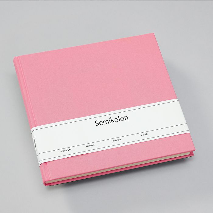 Livre d'Or SEMIKOLON - 25 x 23 cm - Hardcover - Uni - Flamingo - 4004117558214