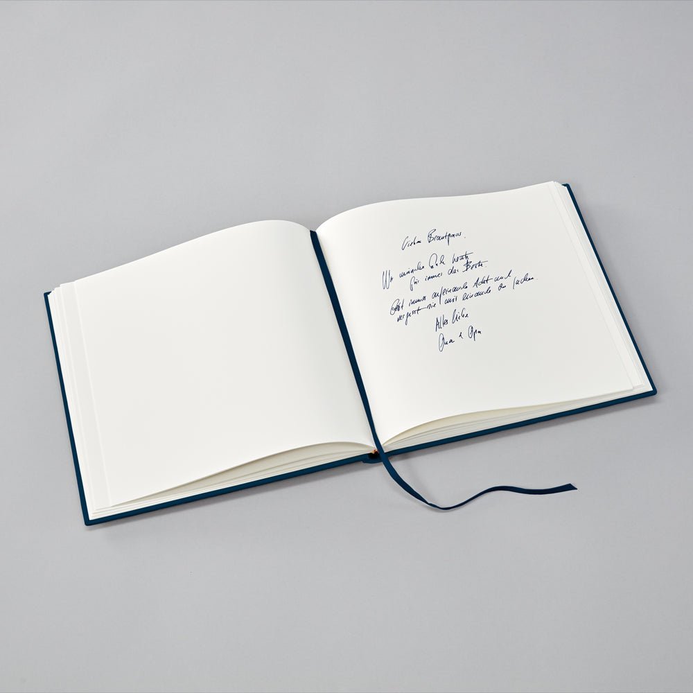 Livre d'Or SEMIKOLON - 25 x 23 cm - Hardcover - Uni - Marine - 4250053602850
