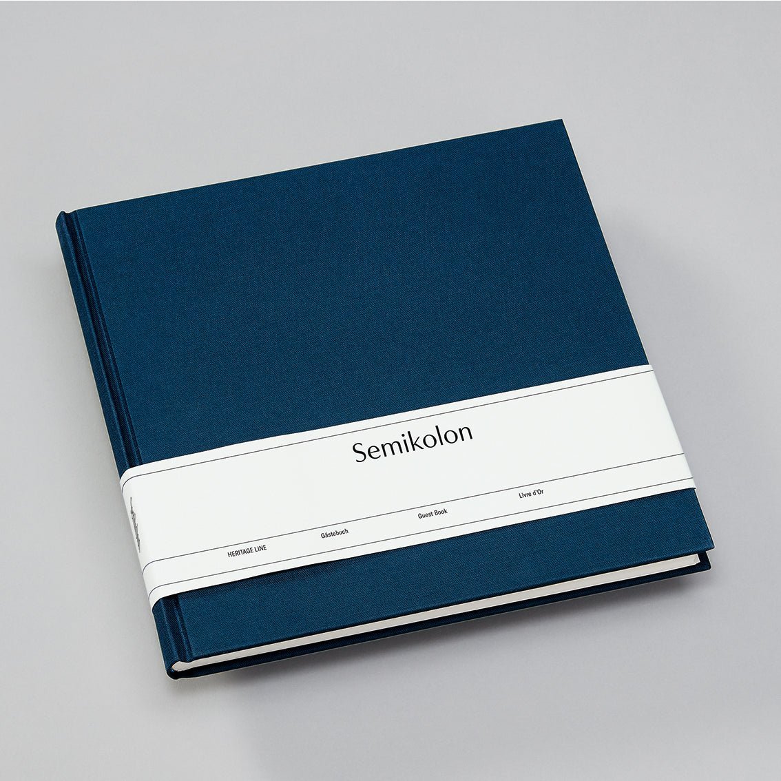 Livre d'Or SEMIKOLON - 25 x 23 cm - Hardcover - Uni - Marine - 4250053602850