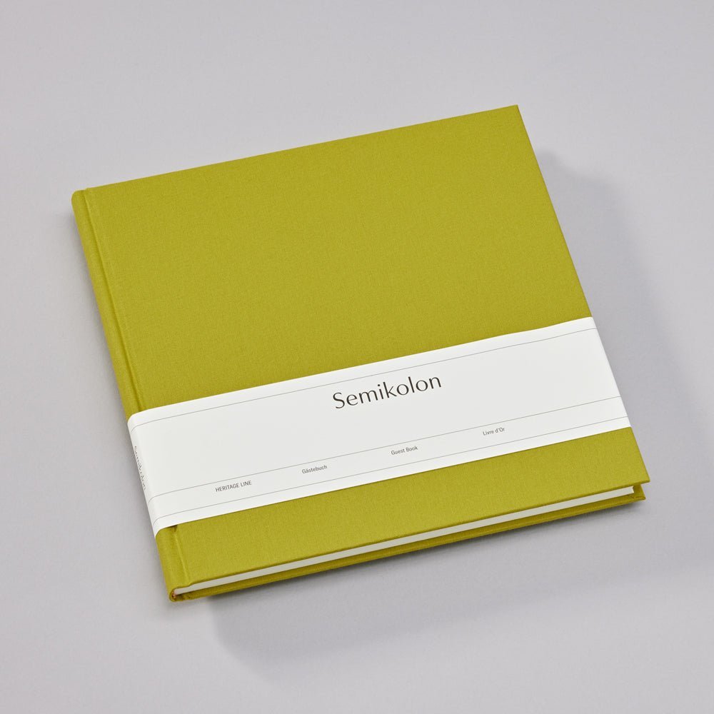 Livre d'Or SEMIKOLON - 25 x 23 cm - Hardcover - Uni - Matcha - 4004117646409