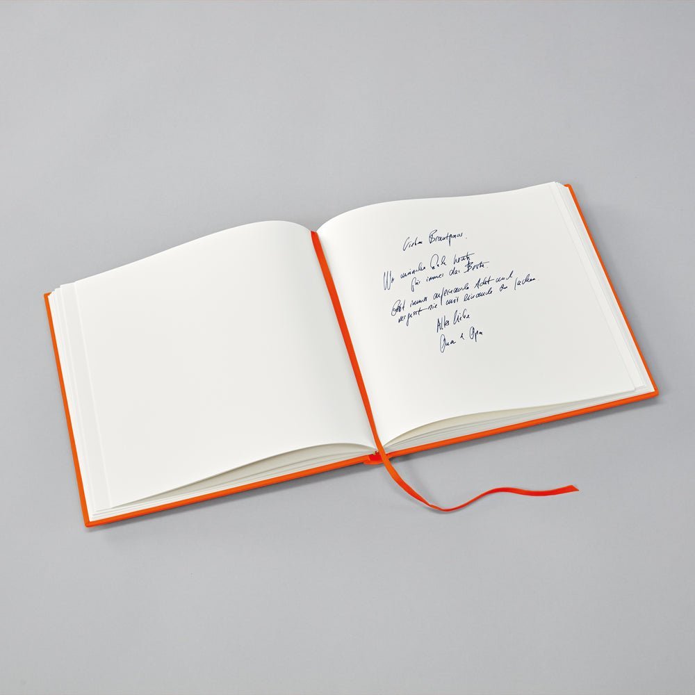 Livre d'Or SEMIKOLON - 25 x 23 cm - Hardcover - Uni - Orange - 4250053602966