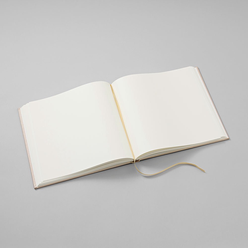Livre d'Or SEMIKOLON Metallic Edition - 25 x 23 cm - Uni - Satin Champagne -