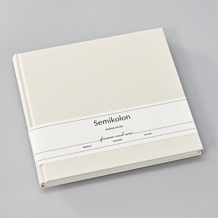 Livre d'Or SEMIKOLON Wedding Edition - 25 x 23 cm - Uni - Chamois - 4004117625220