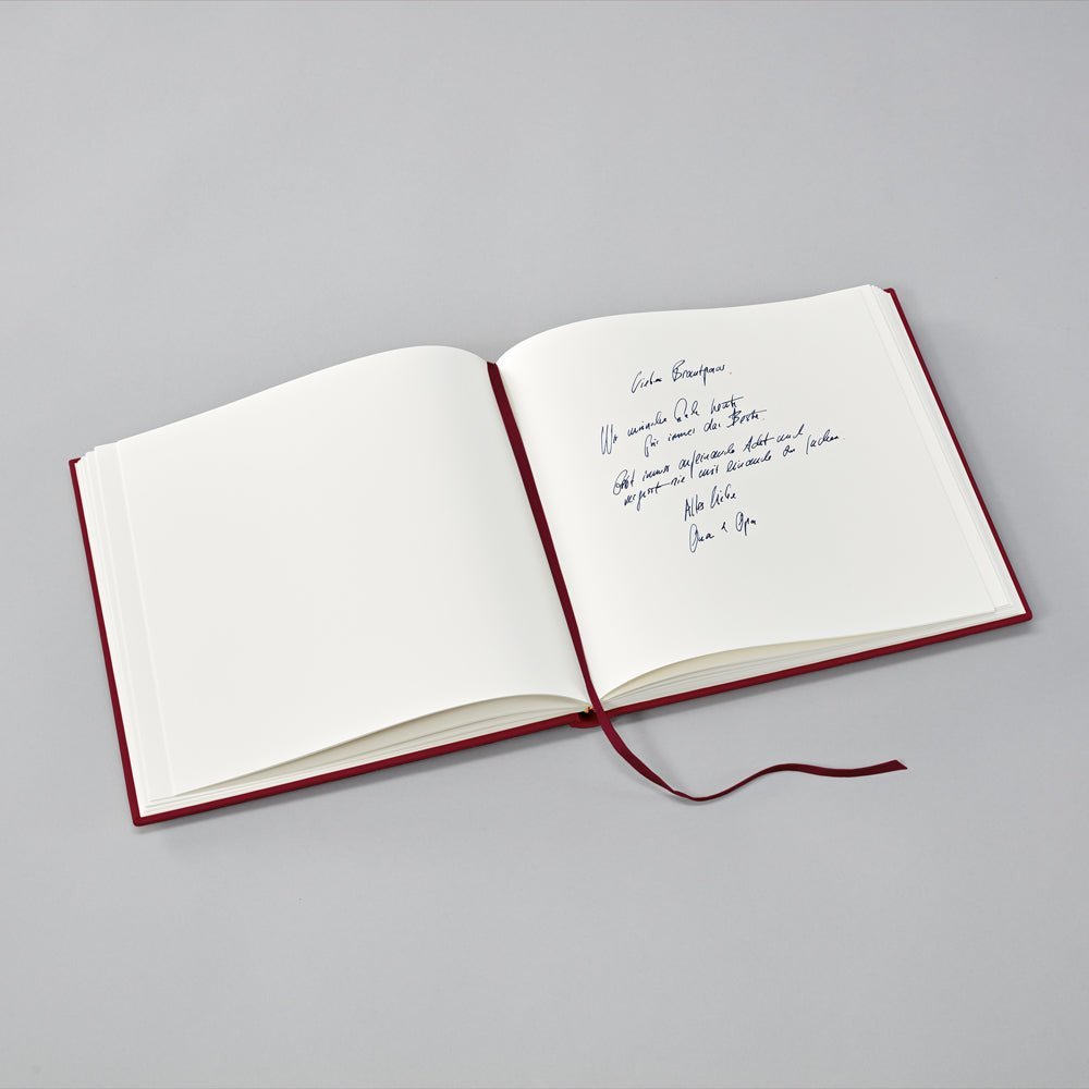 Livre d'Or Slim SEMIKOLON - 25 x 23 cm - Hardcover - Uni - Burgundy - 4004117648984