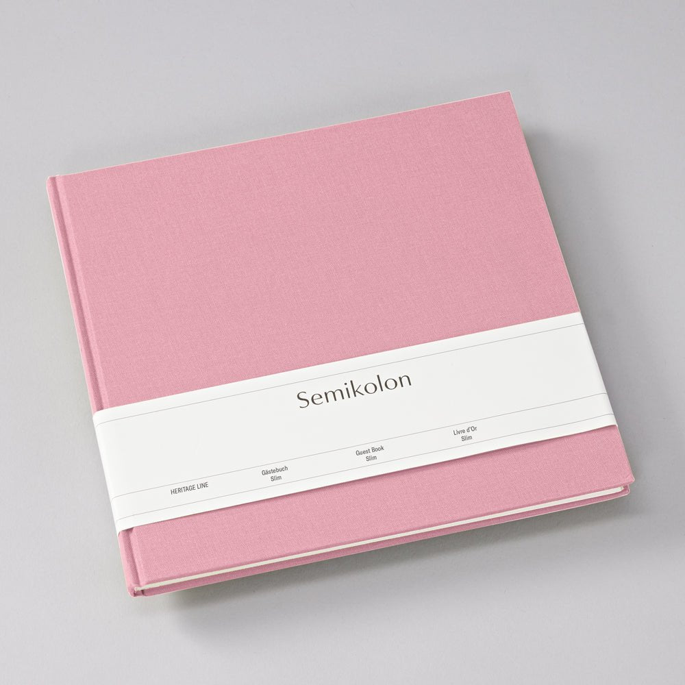 Livre d'Or Slim SEMIKOLON - 25 x 23 cm - Hardcover - Uni - Flamingo - 4004117654176