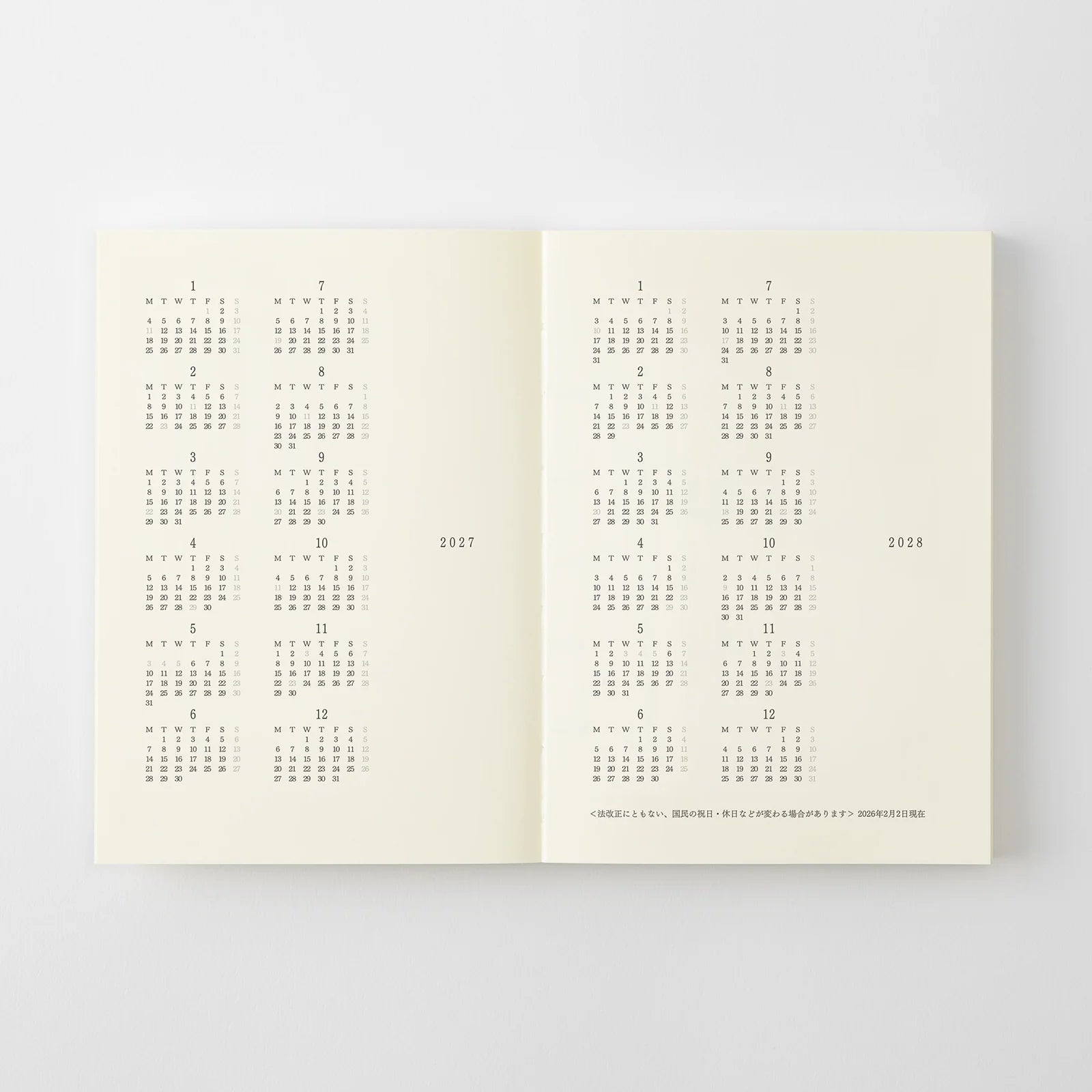 Agenda 2027 MD Notebook Diary - A6
