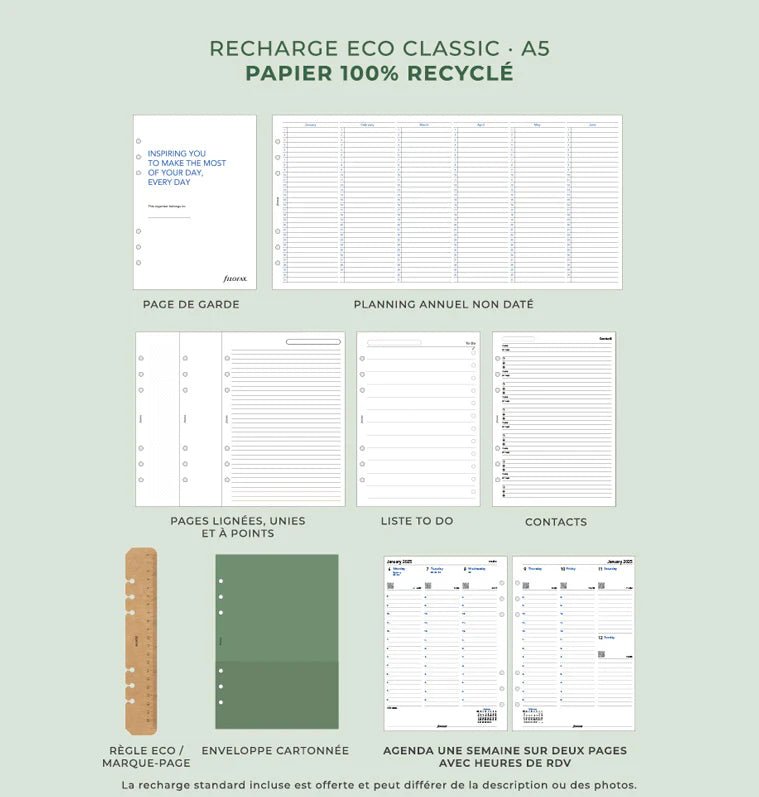Organiseur FILOFAX Camden - A5 - Olive -