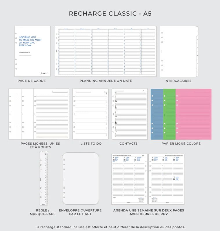 Organiseur FILOFAX Finsbury - A5 - Raspberry -