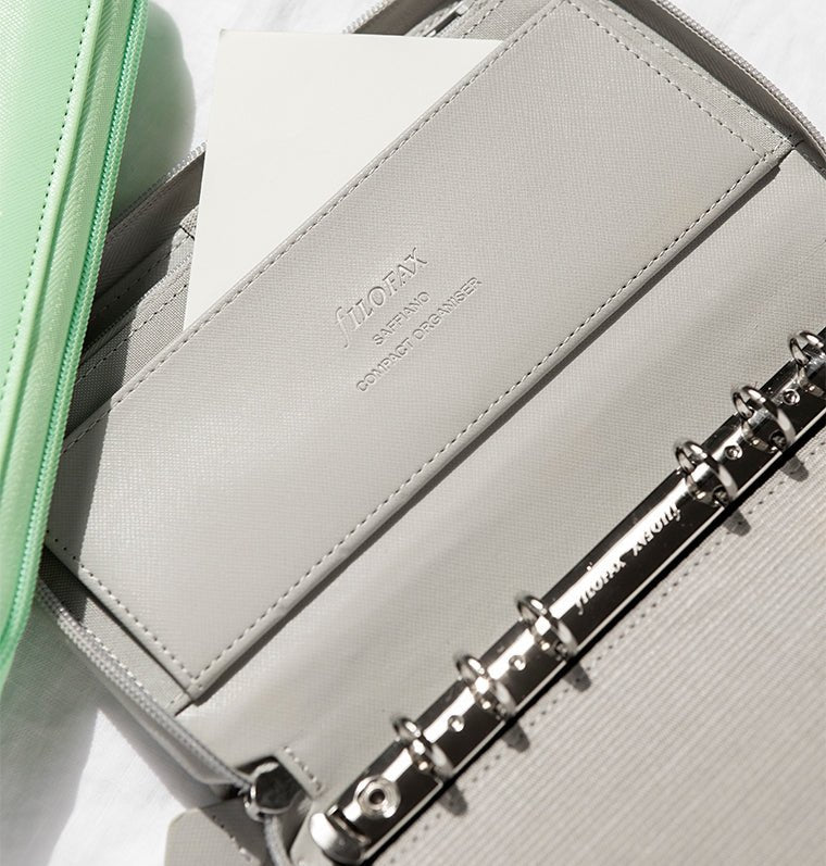 Organiseur FILOFAX Saffiano Zip - Personal Compact - Aquamarine - -