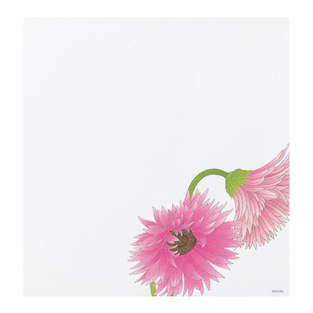 Papier à lettres MIDORI washi - 177 x 168 mm - Gerbera - 4902805871631