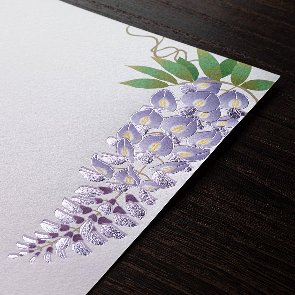 Papier à lettres MIDORI washi - 177 x 168 mm - Glycine -