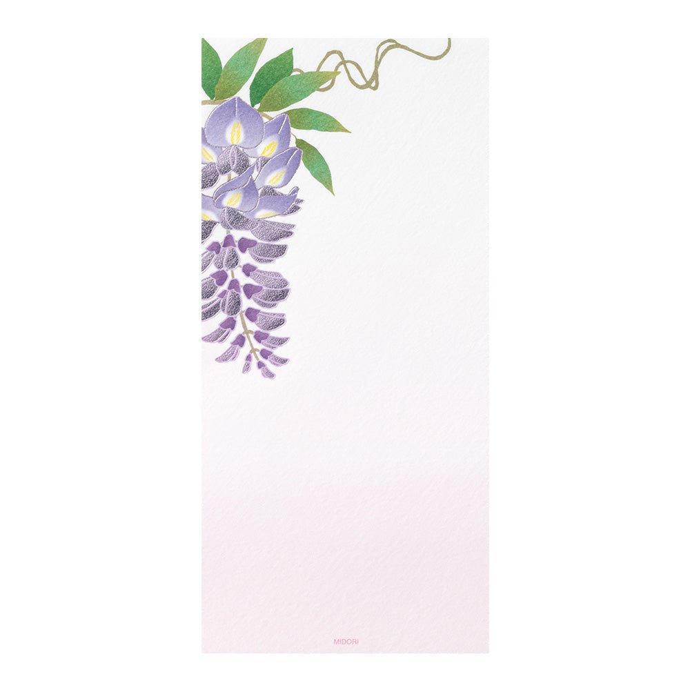 Papier à lettres MIDORI washi - 177 x 84 mm - Glycine -