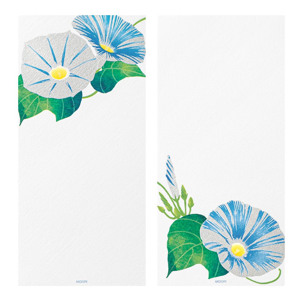 Papier à lettres MIDORI washi - 177 x 84 mm - Ipomée - 4902805895897