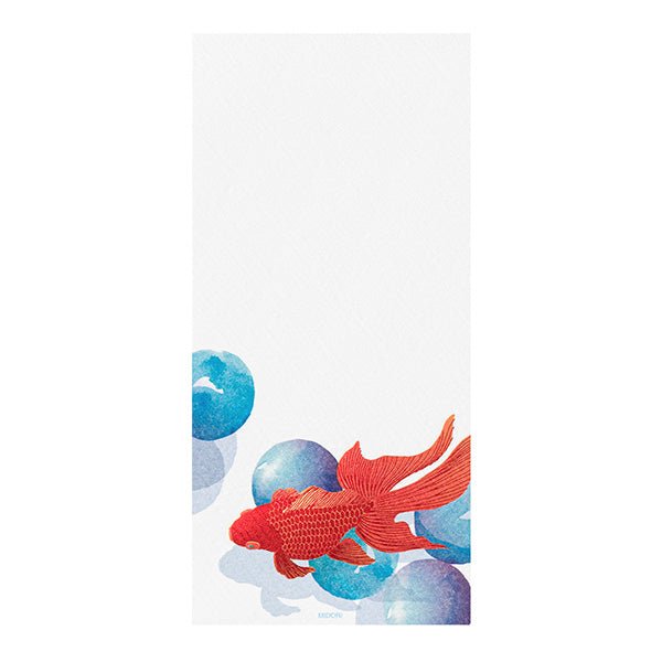 Papier à lettres MIDORI washi - 177 x 84 mm - Poisson Rouge -