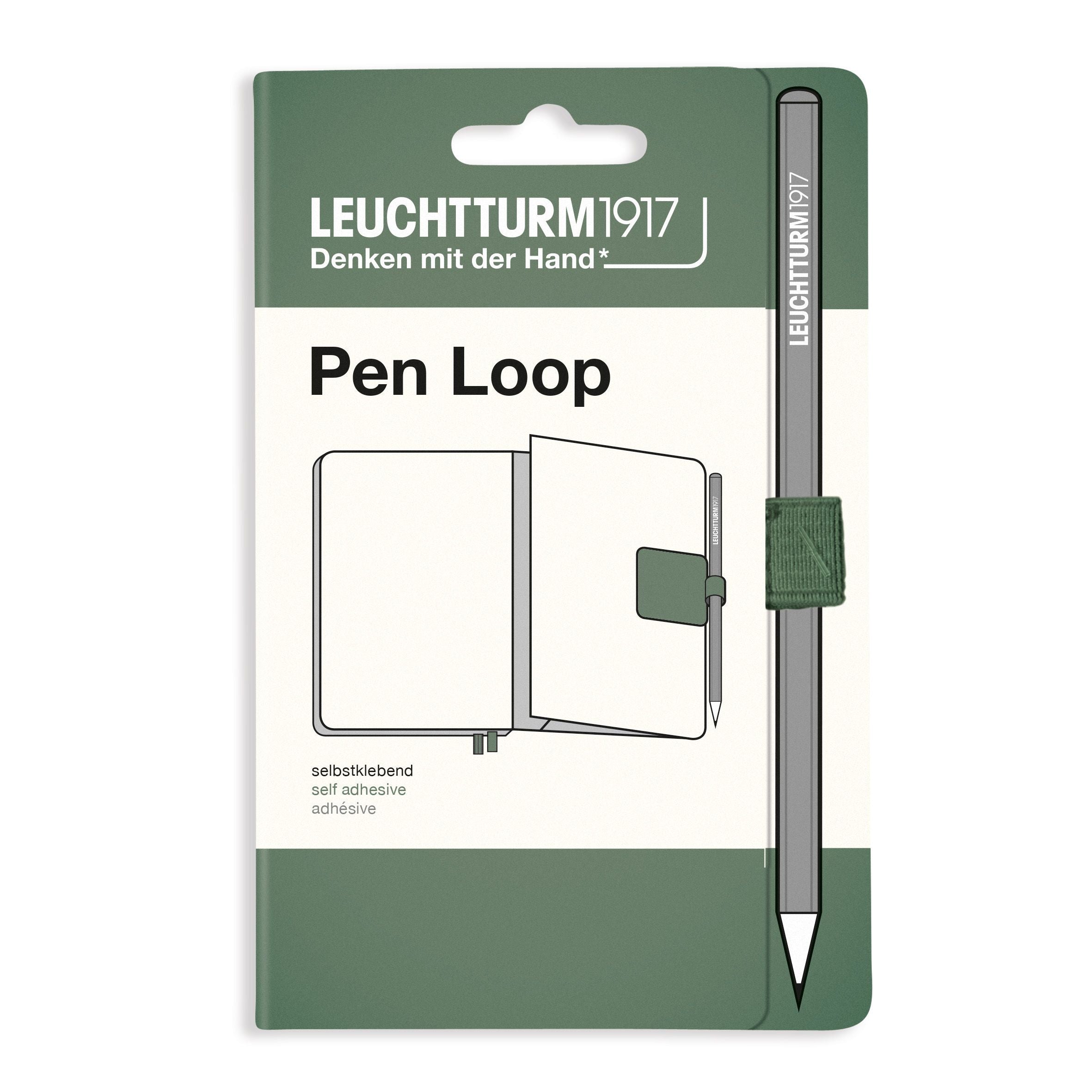 Passant autocollant LEUCHTTURM1917 Pen Loop - Olive - 4004117609626