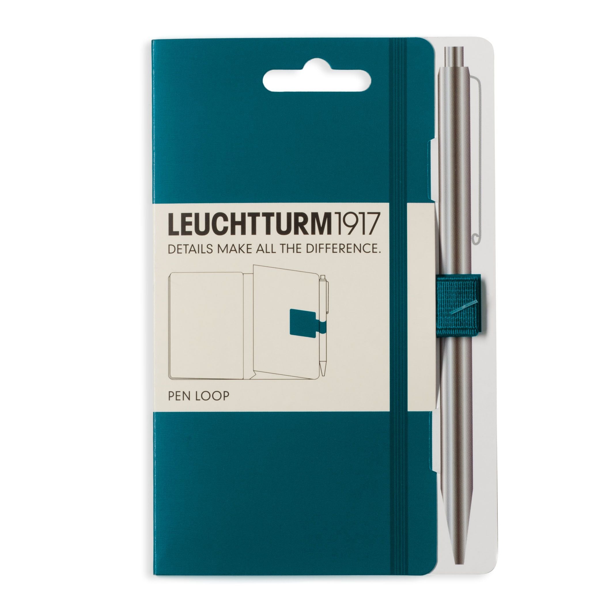 Passant autocollant LEUCHTTURM1917 Pen Loop - Pacific Green - 4004117551659