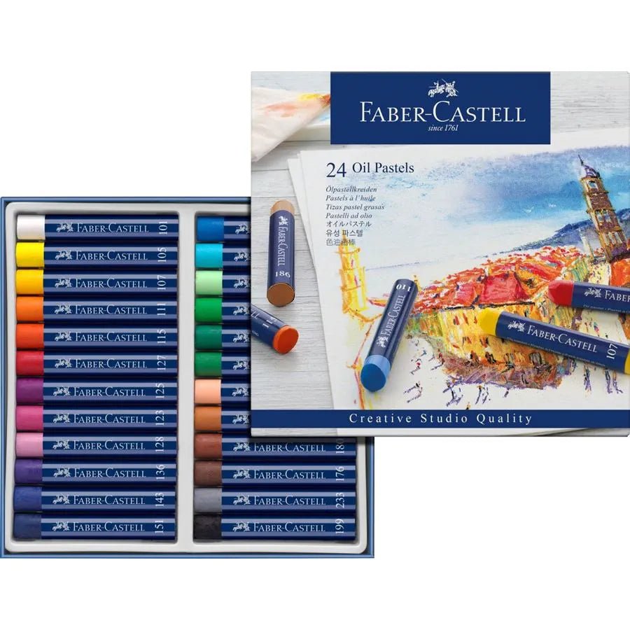 Pastels à l'huile CREATIVE STUDIO - Boîte 24 couleurs - FABER - CASTELL - 4005401270249