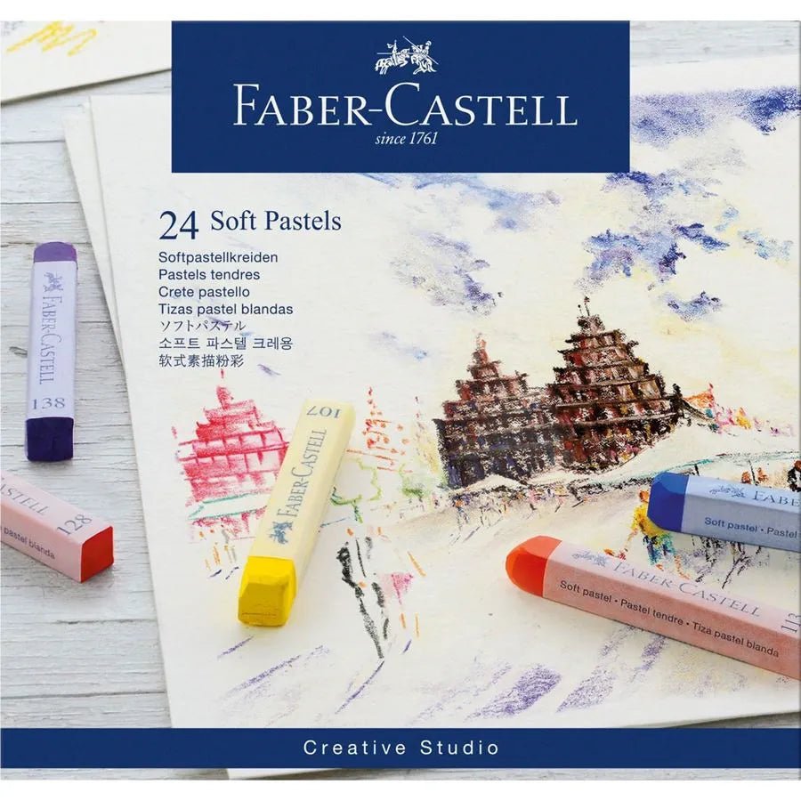 Pastels tendres CREATIVE STUDIO - Boîte 24 couleurs - FABER - CASTELL - 4005401283249