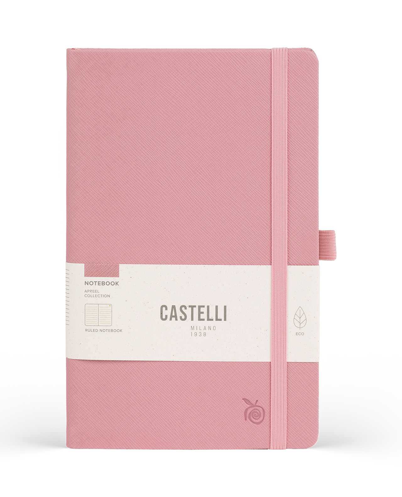 Carnet CASTELLI MILANO Appeel Classic - 13 x 21 cm - Hardcover - Ligné - Pink