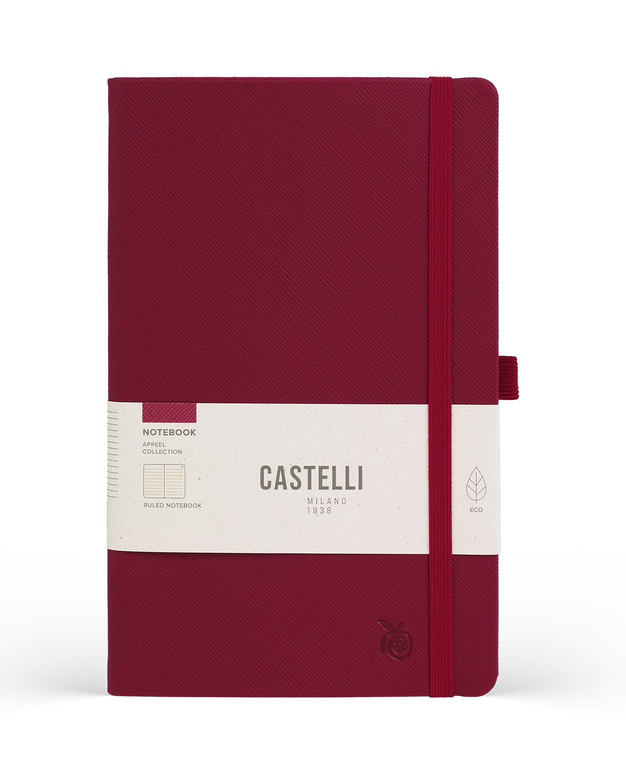 Carnet CASTELLI MILANO Appeel Classic - 19 x 25 cm - Hardcover - Ligné - Pink Lady
