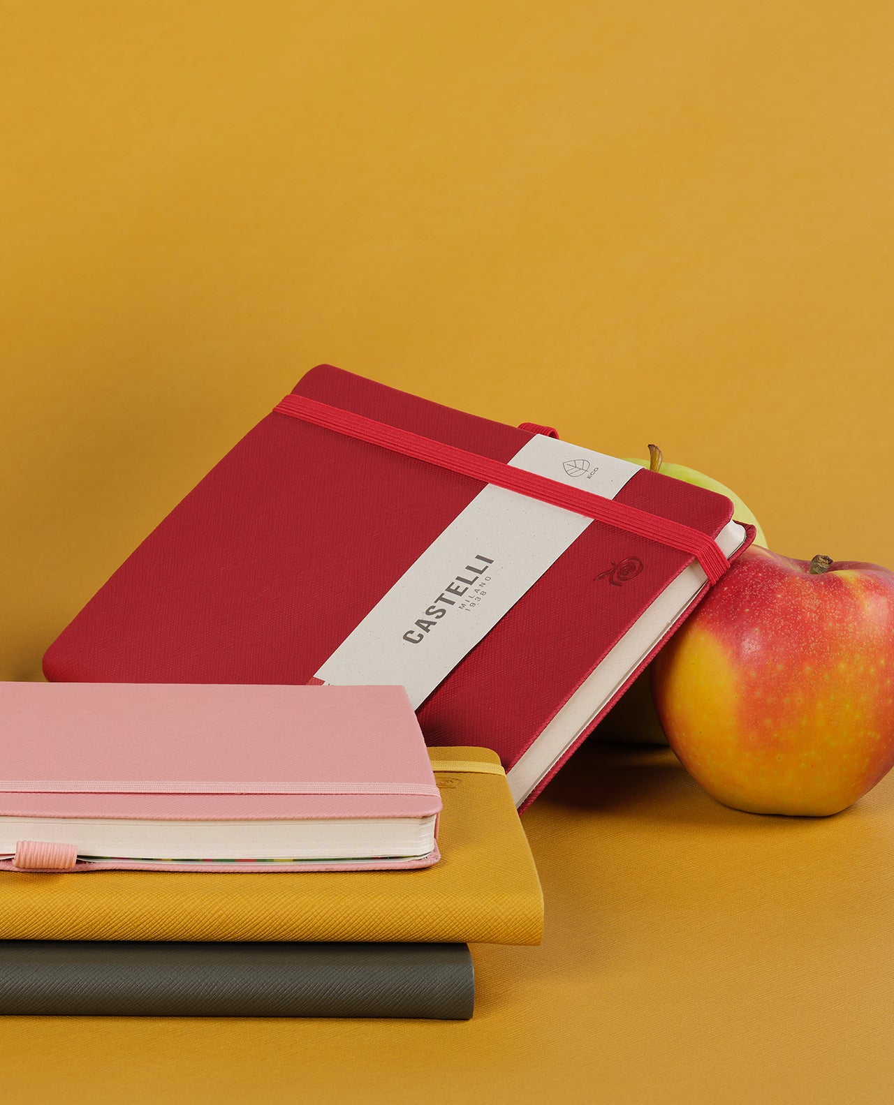 Carnet CASTELLI MILANO Appeel Classic - 19 x 25 cm - Hardcover - Ligné - Pink Lady