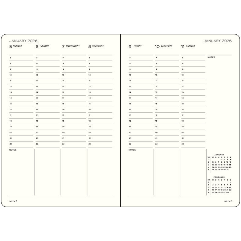 Planificateur Semainier 2026 LEUCHTTURM1917, Anglais - B6+ - Hardcover - Forest Green - 4004117666629