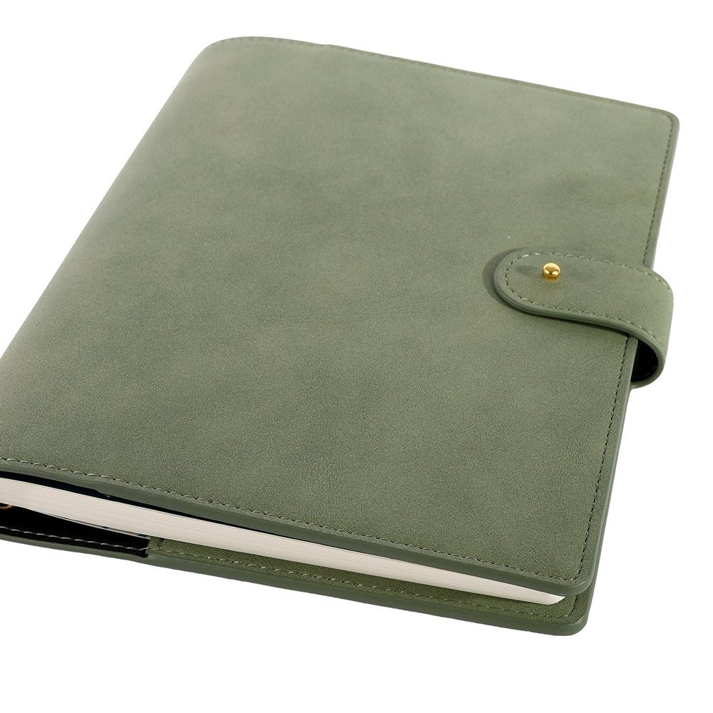 Planner en cuir végétal ARTEBENE Majoie - A5 - Pointillé - Sauge - 144p - 4035461324620