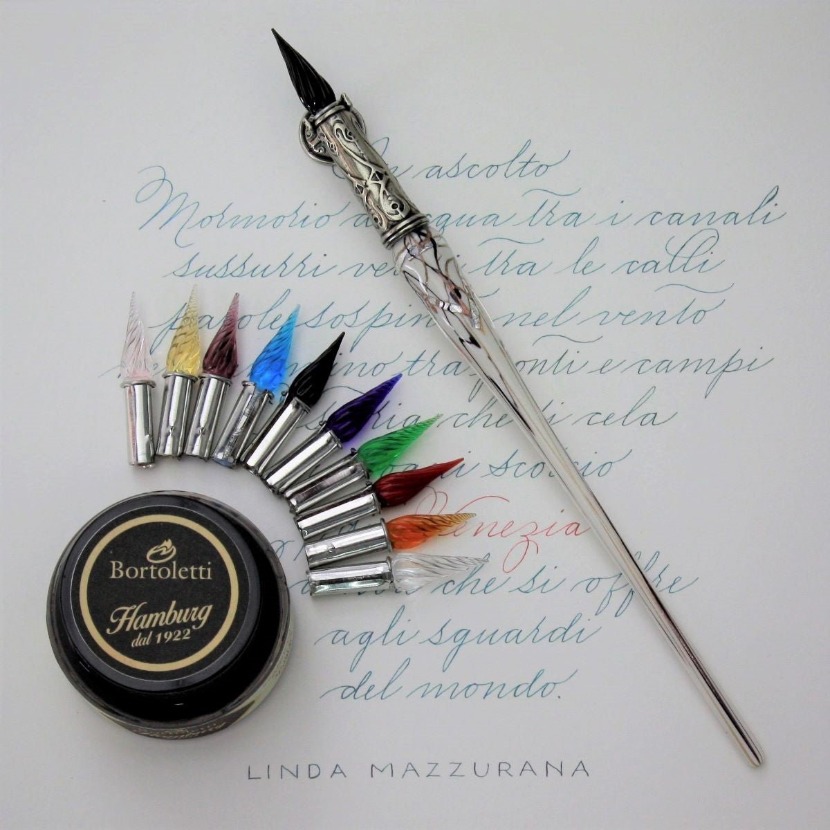 Plume de verre BORTOLETTI Contarini - Rouge -