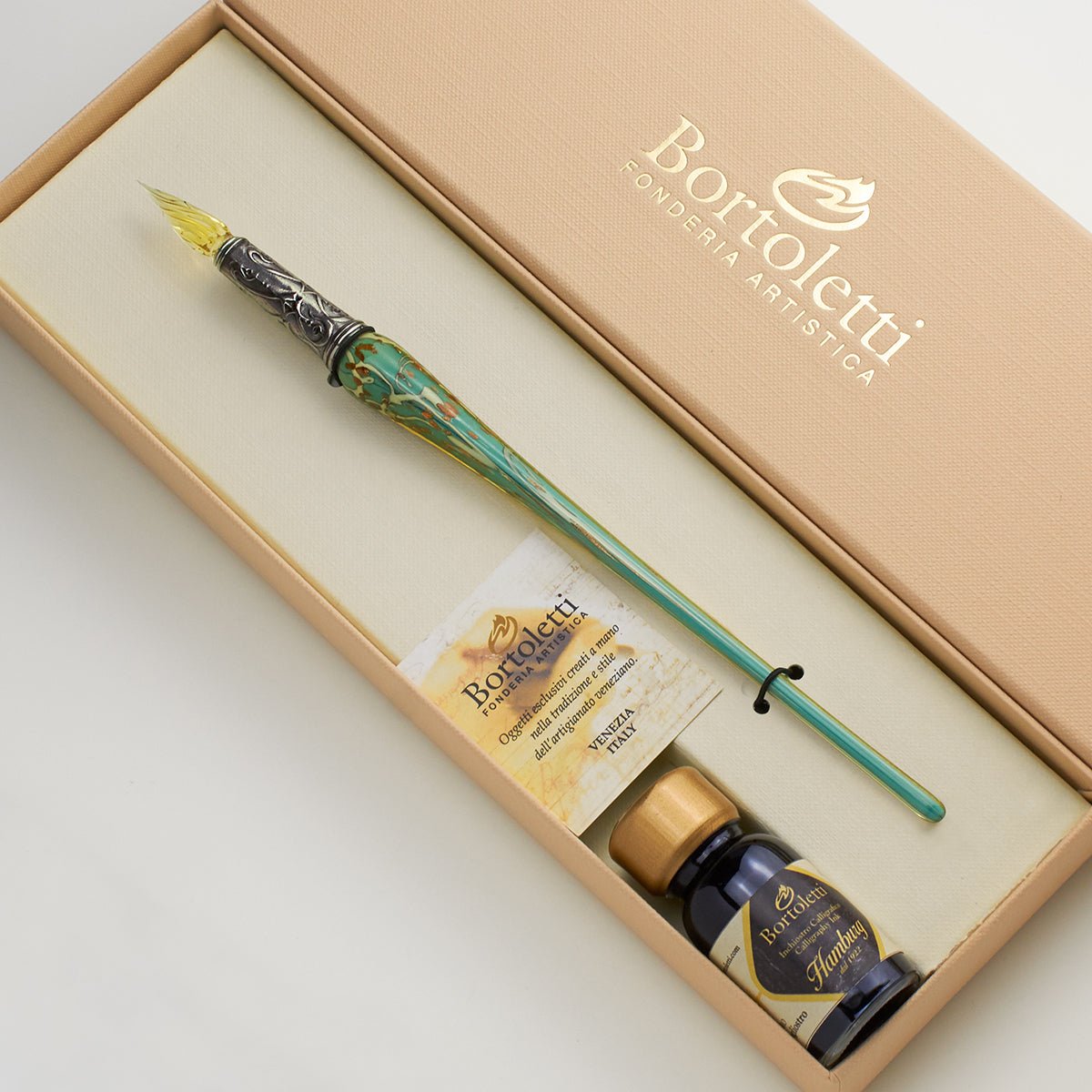 Plume de verre BORTOLETTI Pesaro - Turquoise -