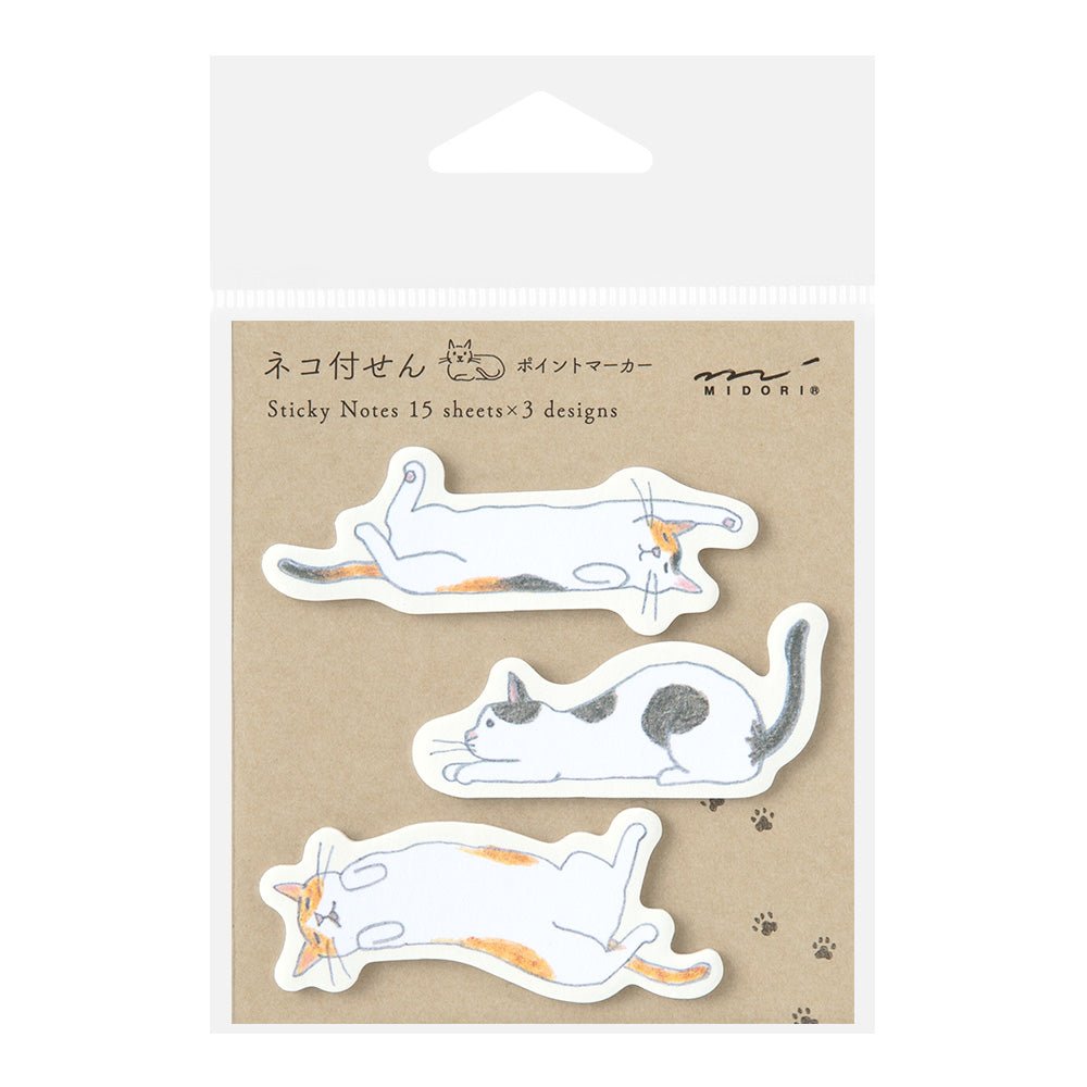 Post - it MIDORI Sticky Notes - Chats découpés - 4902805190909