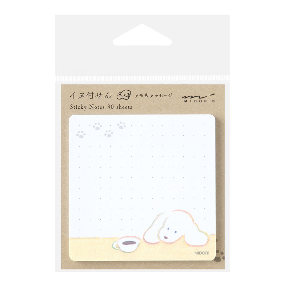 Post - it MIDORI Sticky Notes - Chien et Café - 4902805190985