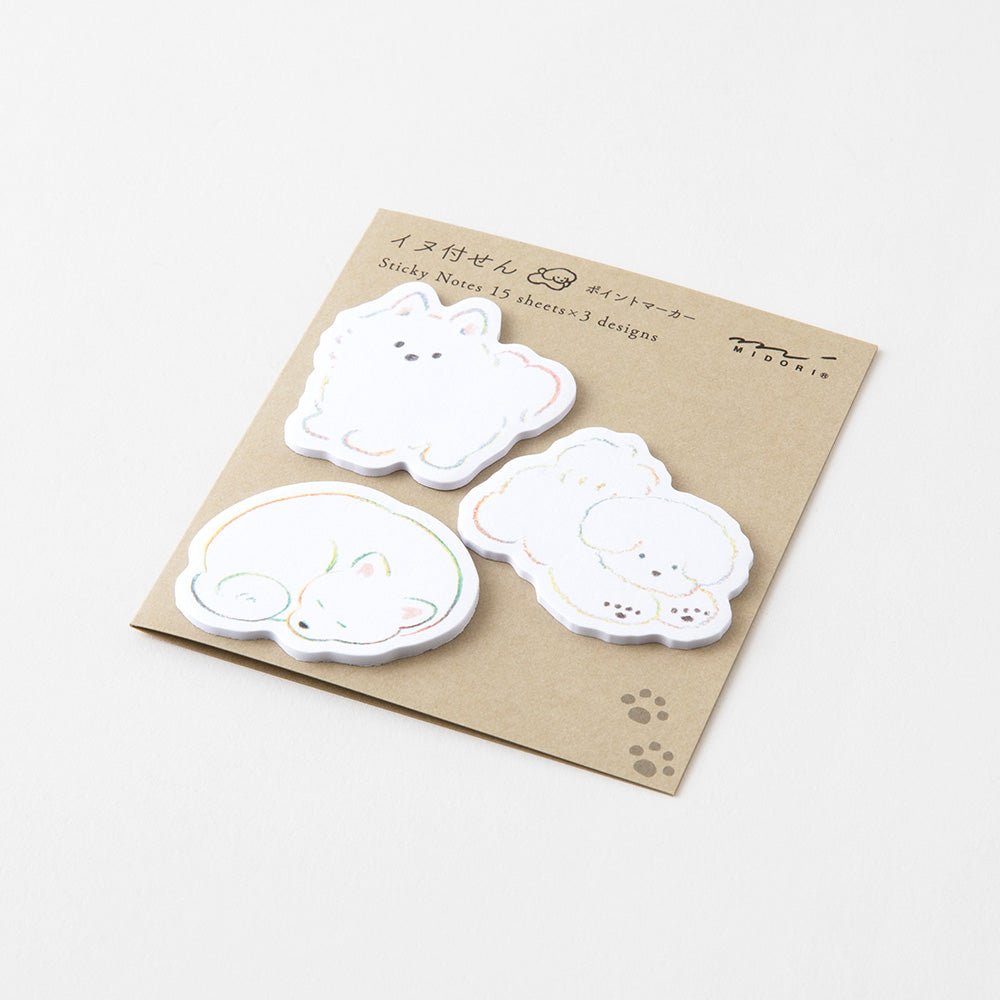 Post - it MIDORI Sticky Notes - Chiens découpés - 4902805190916