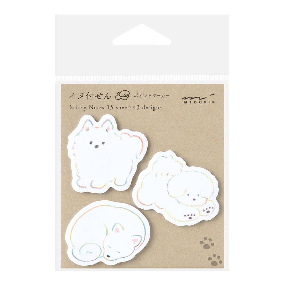 Post - it MIDORI Sticky Notes - Chiens découpés - 4902805190916