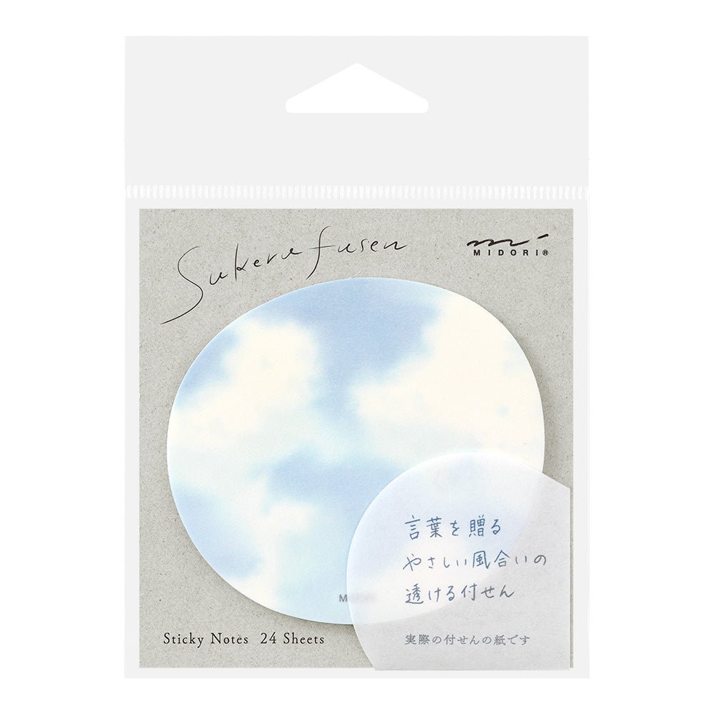 Post - it MIDORI Sukeru Fusen - Ciel bleu -