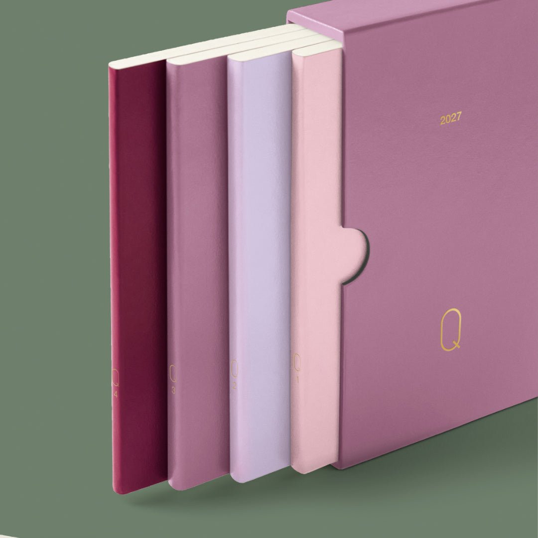 Quarterly Agenda Journalier 2027 LEUCHTTURM1917, Anglais - A6 - Softcover - Shades of Rose - 4070292003597