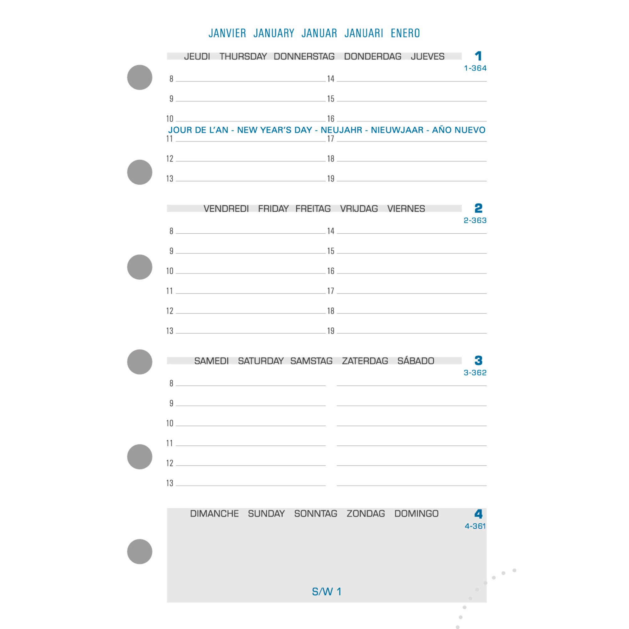 Recharge 2024-2025 EXACOMPTA Exatime 14 SAD Semainier Horizontal 14212E - 1 semaine sur 2 pages - 8.1 x 12.6 cm - 3660942001205