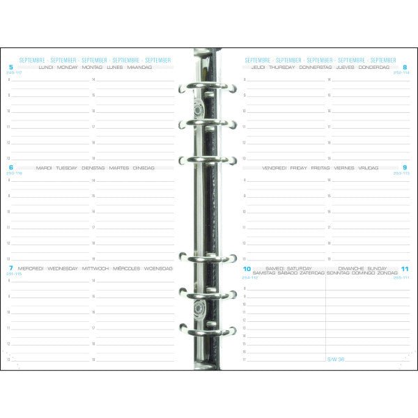 Recharge 2024-2025 EXACOMPTA Exatime 17 SAD Semainier Horizontal 18240E - 1 semaine sur 2 pages - 10.5 x 17.2 cm - 3660942009188