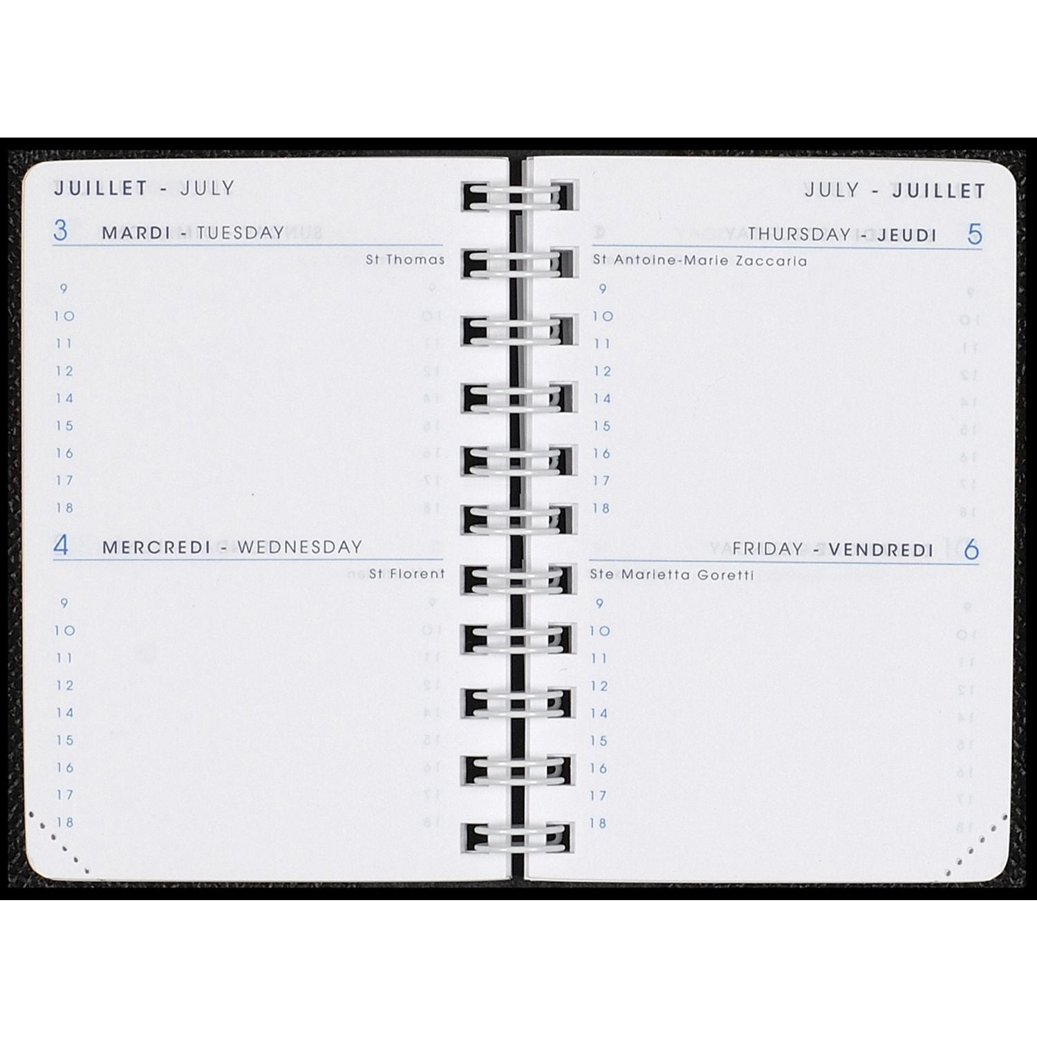 Recharge 2025 AGENDA MODERNE 2J/P INT8310/2 - 2 jours par page - 7 x 10 cm - 3338802600003