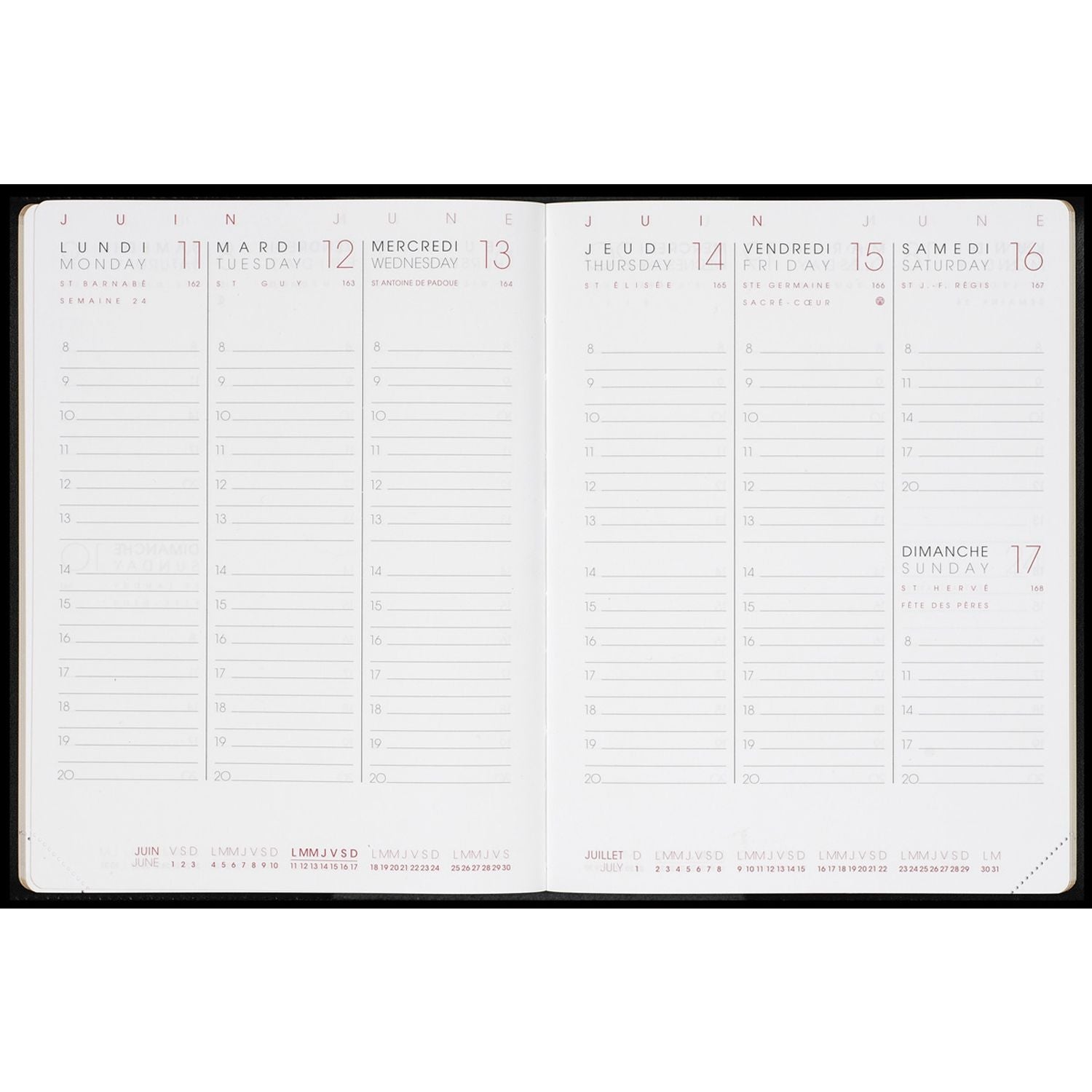 Recharge 2025 AGENDA MODERNE ABSEM INTABOS - 1 semaine sur 2 pages - 15 x 21 cm - 333880303400008