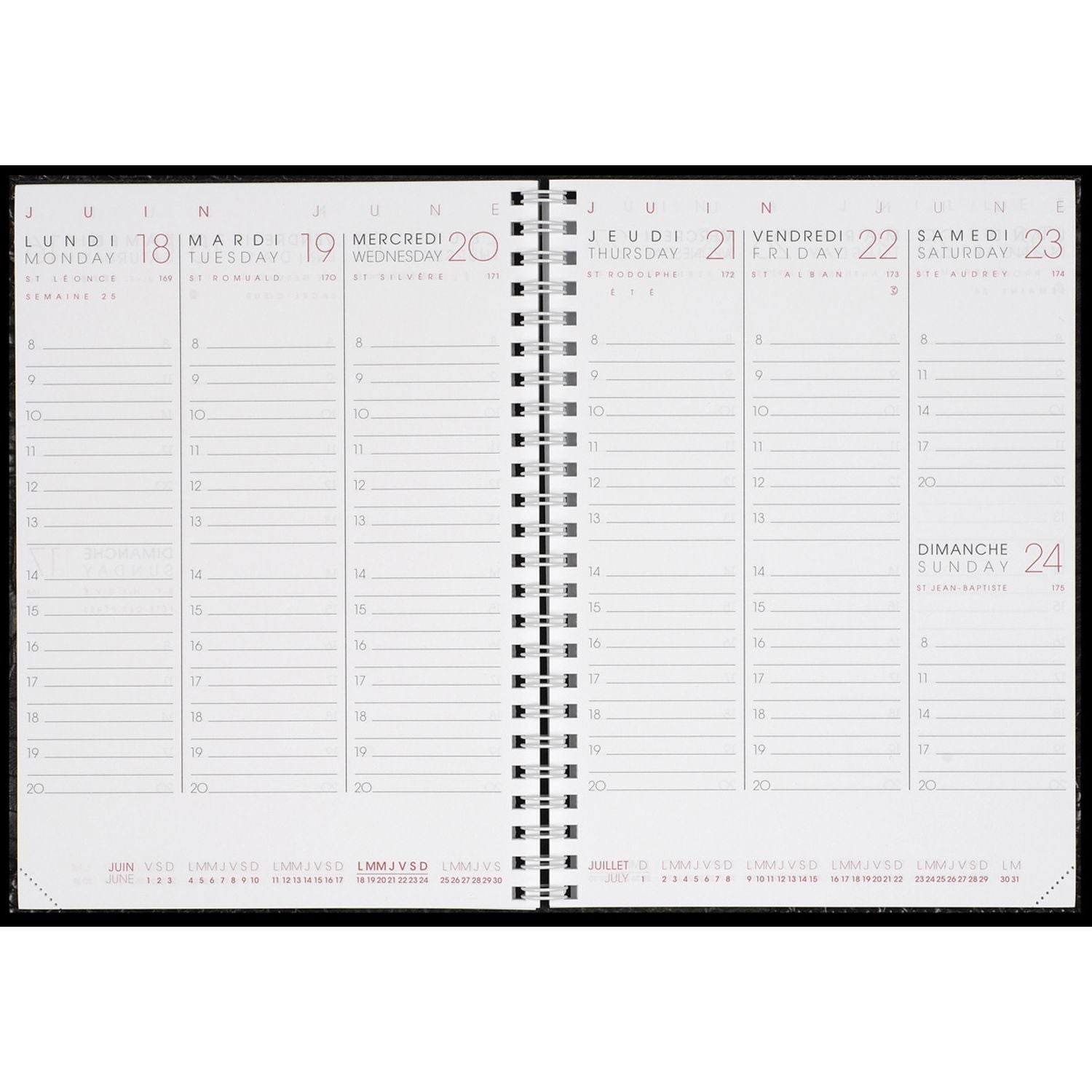 Recharge 2025 AGENDA MODERNE ABSEM INTABSAD - 1 semaine sur 2 pages - 15 x 21 cm - 3338805010519