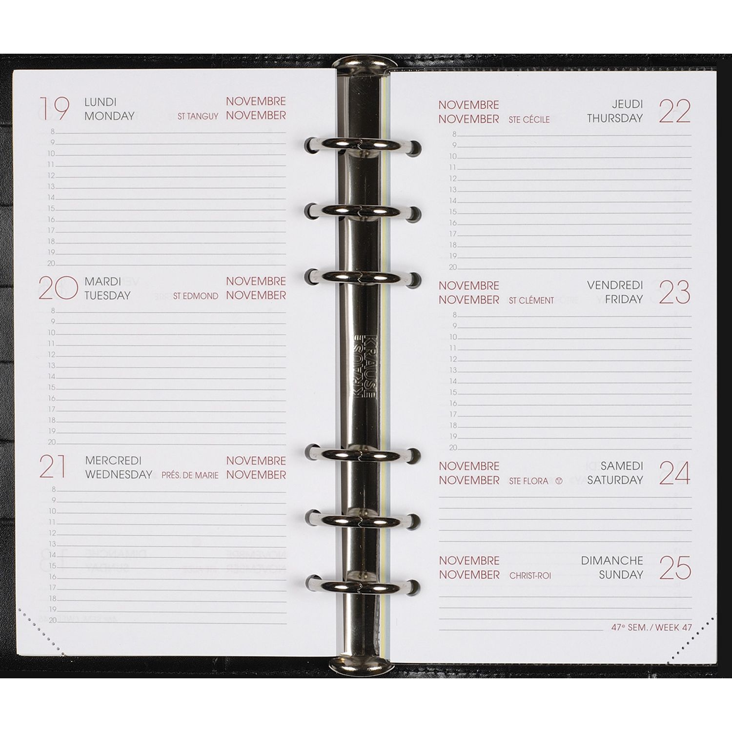 Recharge 2025 AGENDA MODERNE INTERNATIONALE INT6021 - 1 semaine sur 2 pages - 10 x 17 cm - 3338800400001