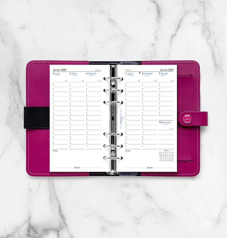Recharge agenda 2027 FILOFAX - Personal - Semaine sur deux pages (français) - 5059145620739