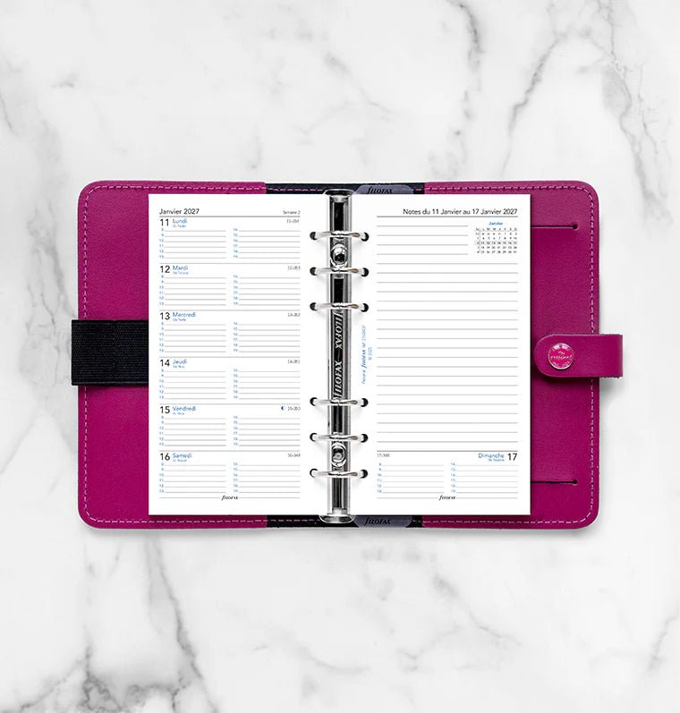Recharge agenda 2027 FILOFAX - Personal - Semaine sur une page + page de notes (français) - 5059145620814