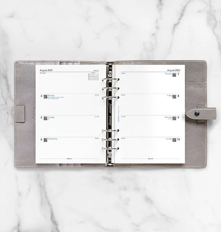 Recharge agenda FILOFAX 2025 - 2026 - A5 - Semaine sur deux pages (anglais) - 5059145597611
